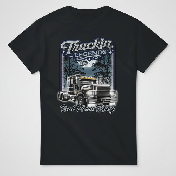 Truckin Legends - Heavyweight Unisex Crewneck T-shirt | Gildan® 5000 Black
