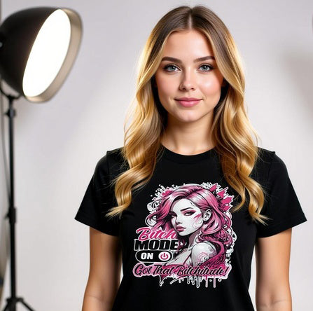 Bitch Mode - Classic Unisex Crewneck T-shirt | Gildan® 64000 Black