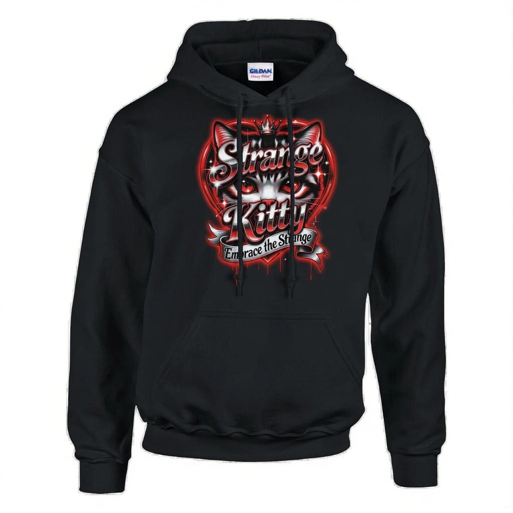 Strange Kitty - Classic Unisex Pullover Hoodie | Gildan® 18500